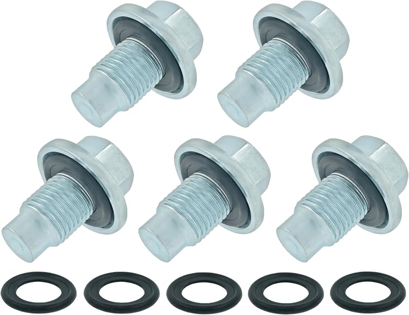 Tampão do cárter M14x1.5 Dsnaduo com ponta-guia e junta – Kit com 5 unidades
