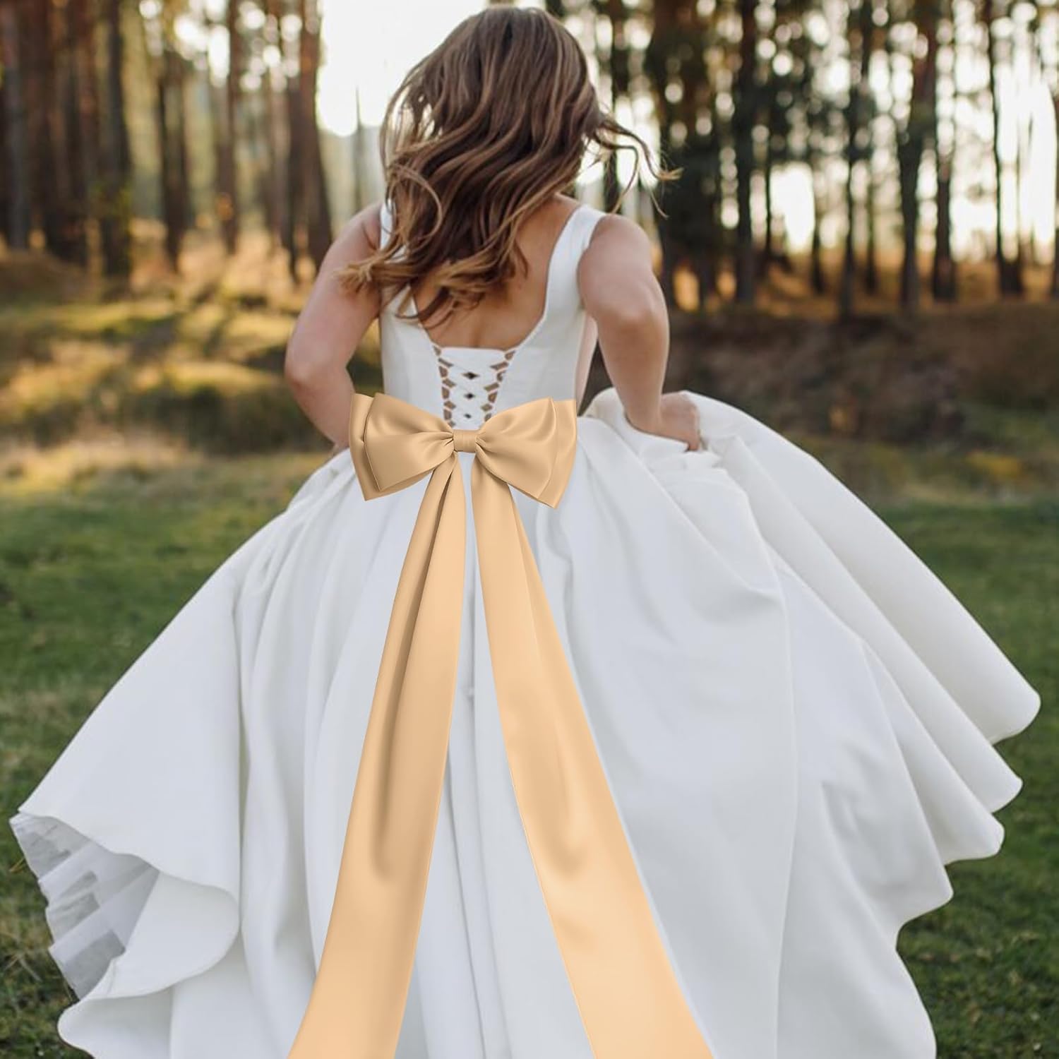 Large Satin Bow Decoration Giant Wall Bows for Backdrop Big Bows Themed Room Decorative Decor Wedding Baby Shower Bridal Champagne - Image 6