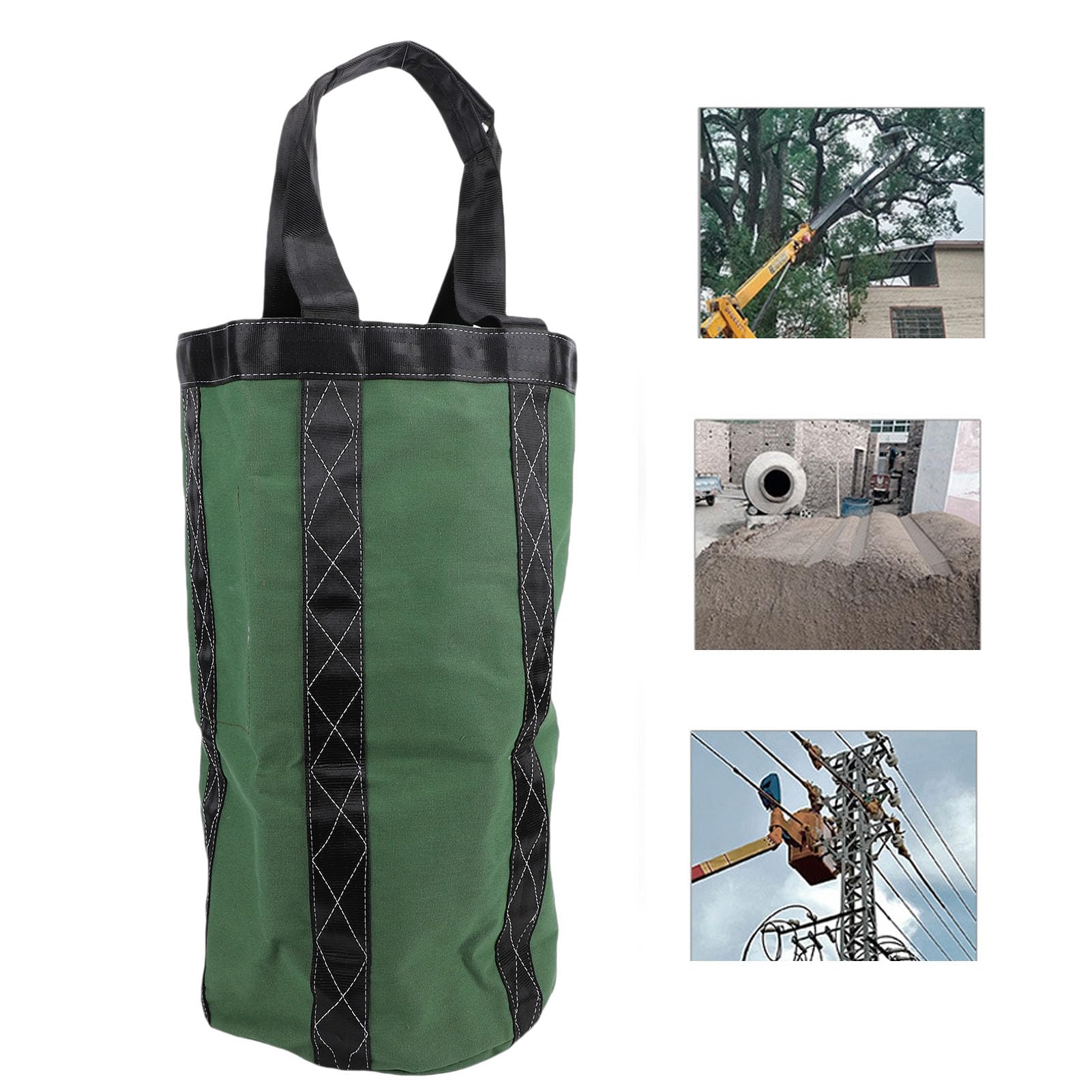 Yosoo Health Gear Secchio Porta Attrezzi in Tela Resistente, Borsa Multiuso con Base Rinforzata e Manico Ergonomico per Costruzioni, Giardinaggio, Uso Domestico, 60 X 35 Cm, capacità 50 kg.