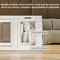 Vista 4 de Corralito de acrílico transparente para perros, corral transparente para perros para interiores, fácil de montar, corral transparente para mascotas