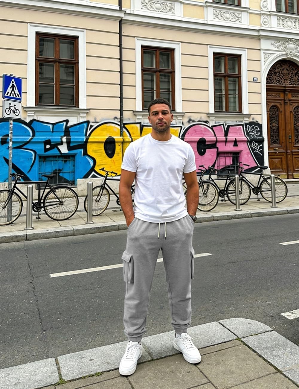 Men's Casual Sweatpants Pants Workout Joggers Stretch Sweat Pants Lounge Athletic Pants Drawstring Pants with Pockets - Image 3