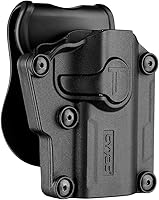Vista 12 de Mega-Fit Holster Fit Most Popular Full Size and Compact Pistols, Trigger Guard Locking System Level Ⅱ Retention, Black