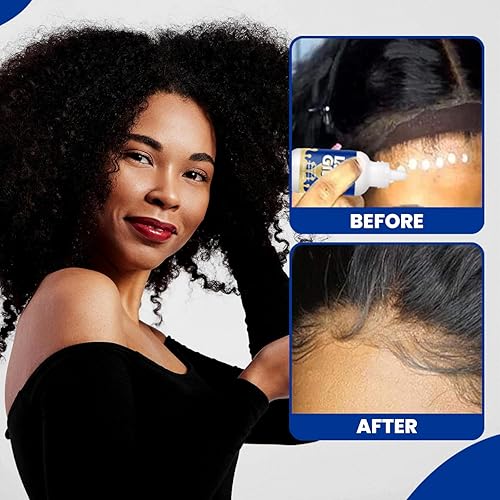 Miniatura 4 de Pegamento de encaje para peluca de 1.34 onzas, pegamento invisible para peluca de encaje frontal, pegamento de encaje impermeable de secado rápido,