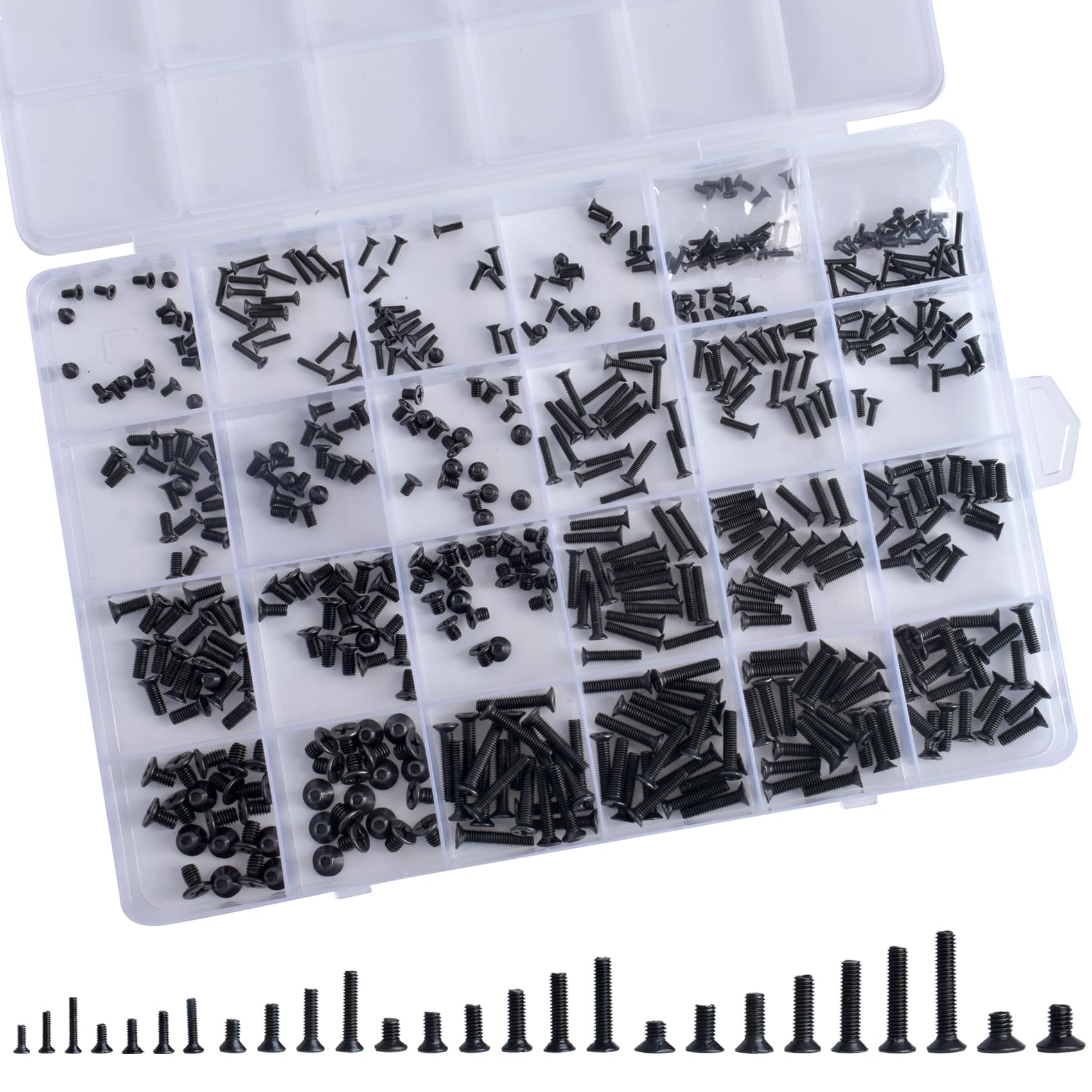 OURUI 26 Sizes 520pcs Notebook Laptop Computer Replacement Screws Kit M3.5 M3 M2