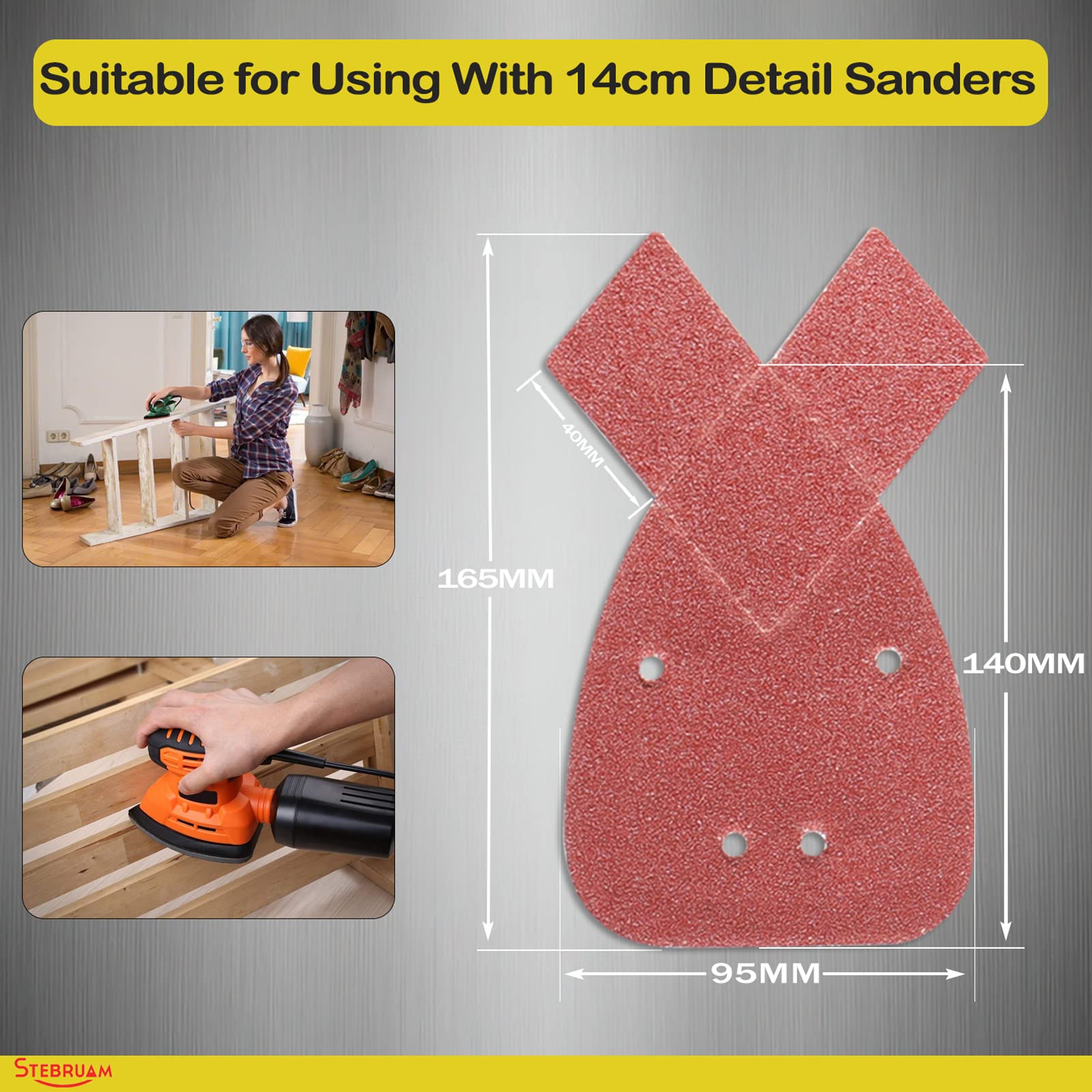 Lot De 50 Patins De Ponceuse Pour Souris, 12 Trous Auto-agrippants, Grain 60/80/120/180/220 Pour Un Ponçage Précis Des Détails, Patins De Ponceuse Pour Ponceuse Black And Decker