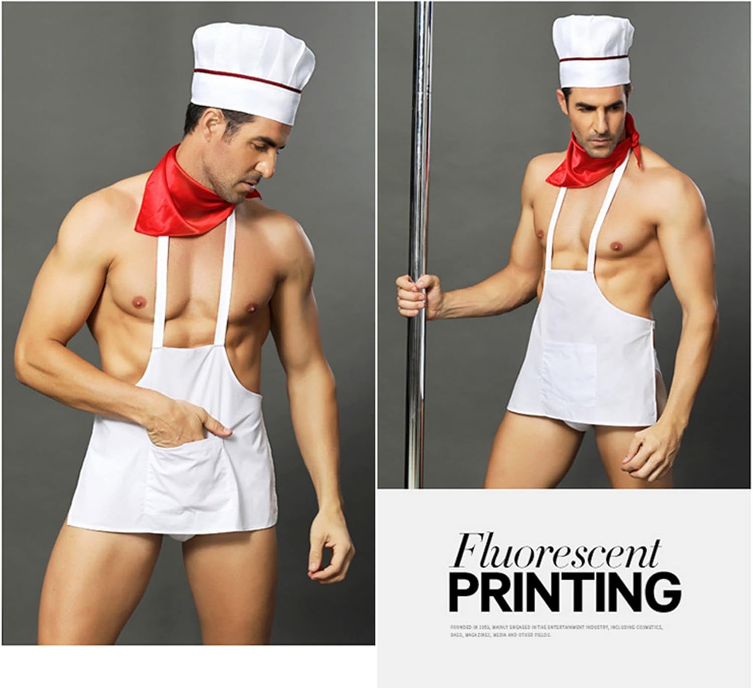Men's Tuxedo Sexy Lingerie Set White Chef Role-Play Funny Uniform Nightclub Cosplay Costume Outfits