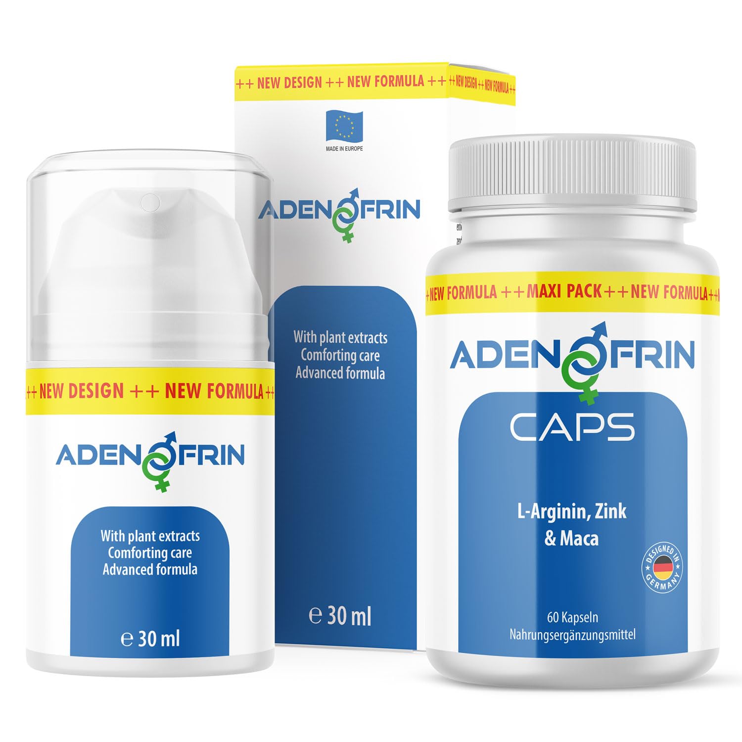 Adenofrin Capsule e Crema | Ingredienti collaudati e preziosi | Facile da usare | Contenuto 60 capsule + 30 ml