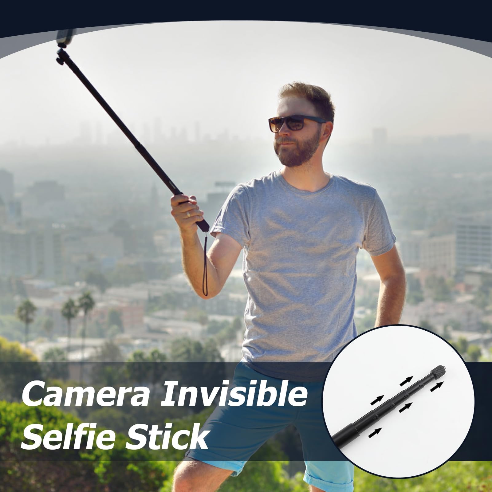 Bastone Selfie Invisibile 114cm Per Action Cam | Compatibile Con GoPro, Insta360, DJI - Foto 4