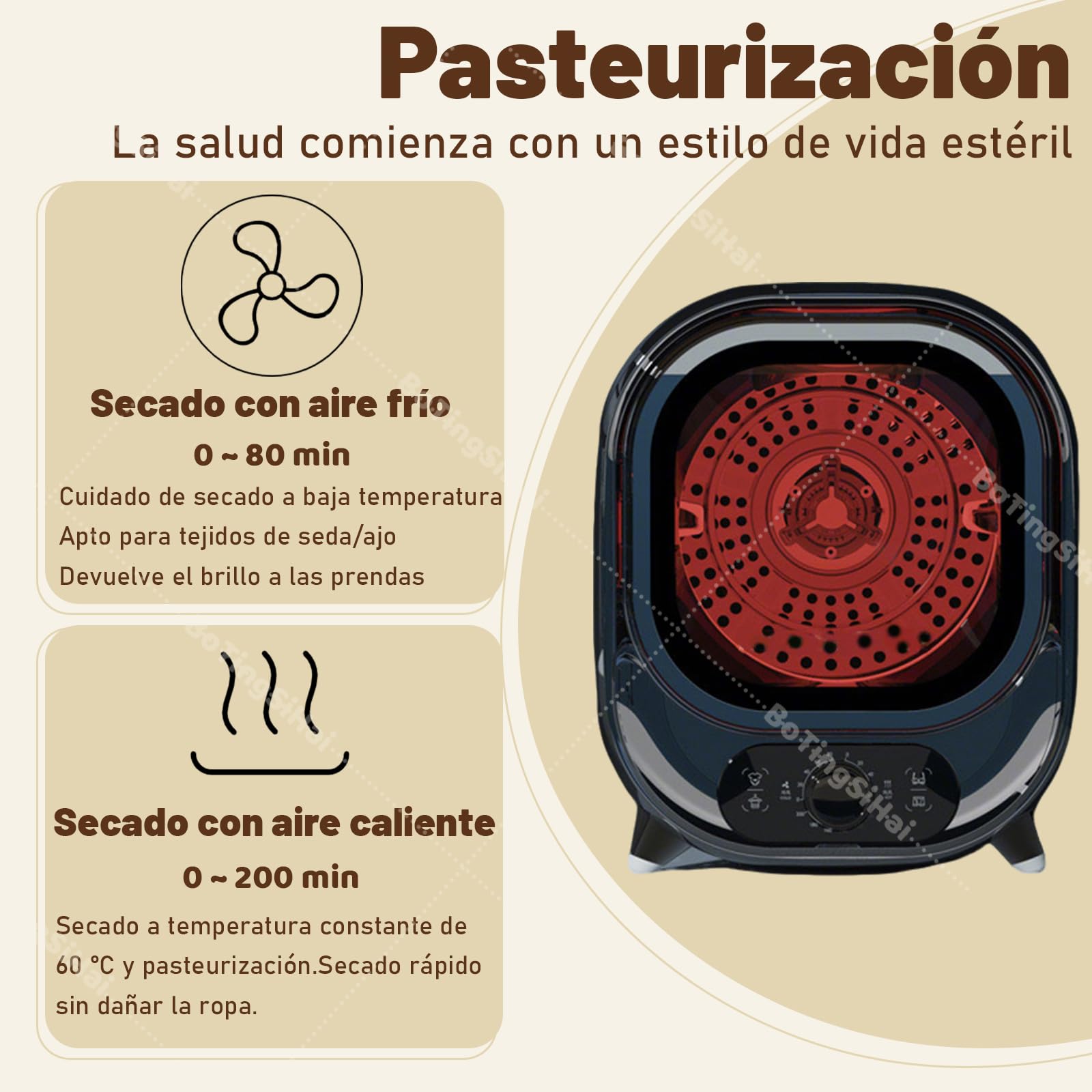 Secadora de Ropa Pequeña, Mini Secadora de Condensación Portátil de 0,8 kg, Secadora Compacta para Apartamentos, Montaje en Pared o Encimera(Pink)