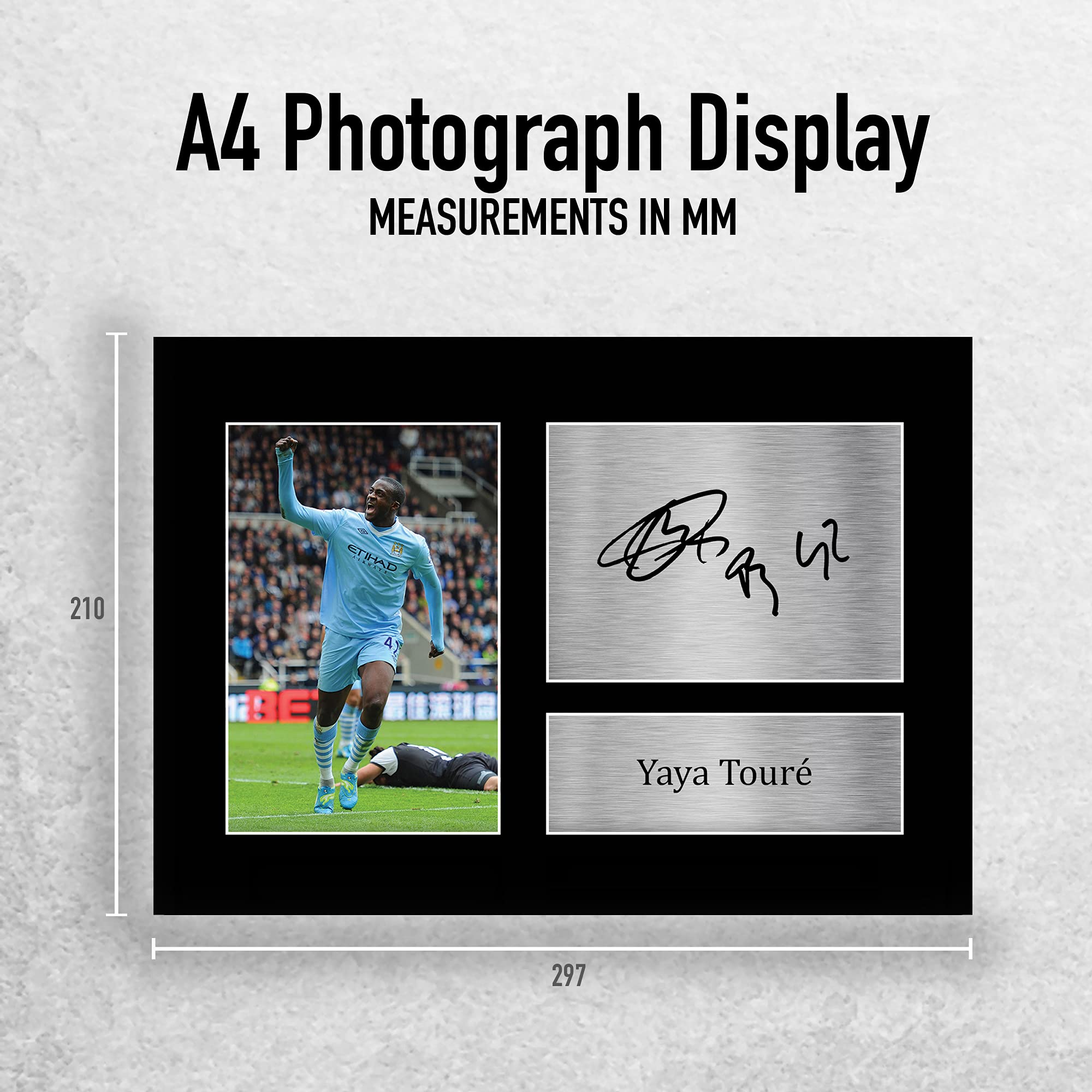 HWC Trading A4 Yaya Toure Manchester City Man City Gifts Printed Signed Autograph Picture for Football Fans and Supporters - Image 2