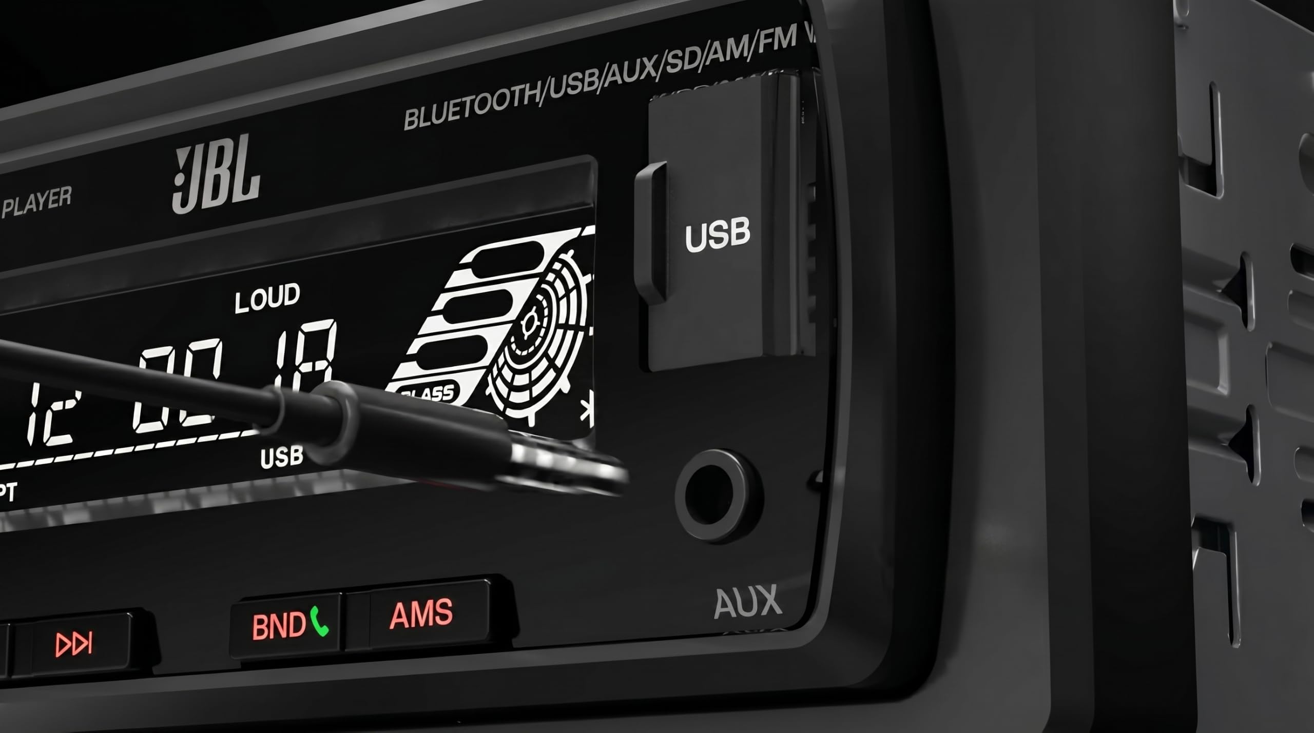 JBL Celebrity 150 Radio Coche Bluetooth por Harman Kardon Am/FM Auto Radio | 1 DIN Universal con Pantalla Desmontable y función de Manos Libres Coche Bluetooth, 4x50W, USB, SD, AUX y 2 Salidas RCA