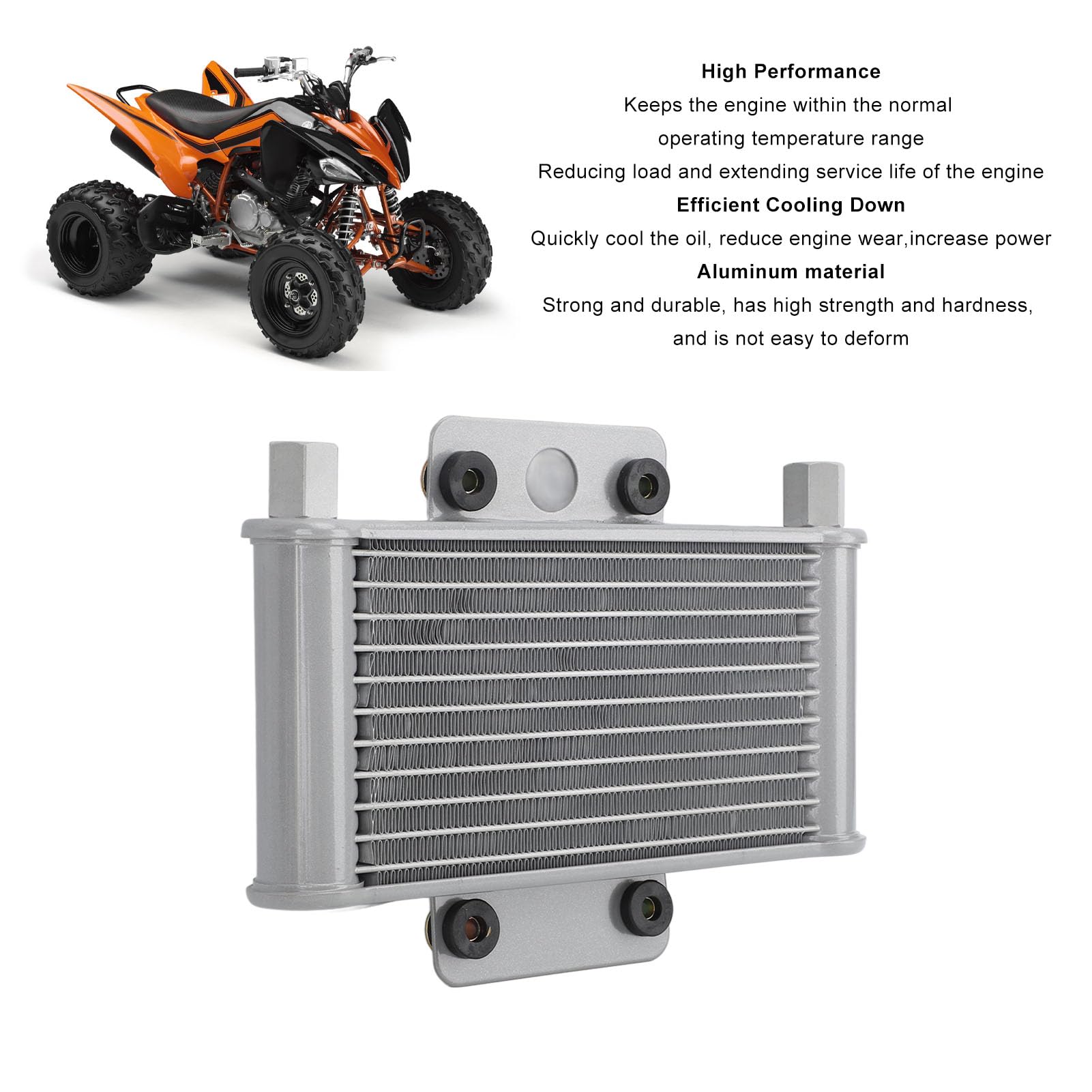 Radiatore Olio per Trasmissione Motore in Alluminio, Radiatore Universale per Radiatore Olio per Trasmissione ATV per Moto da Cross 50cc-250cc, Raffreddamento Efficiente e