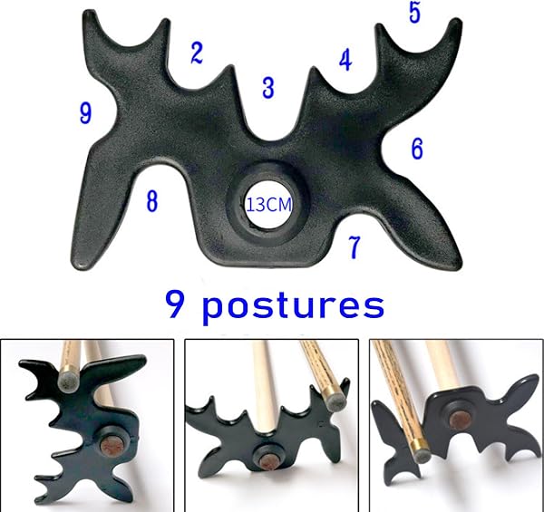 FIBOUND 2 Taco de Billar Snooker con Soporte Puente y Araña - Accesorios Profesionales para Jugadores - Compatible con La Mayoría de Tacos de Pool para Mejorar El Rendimiento - 3