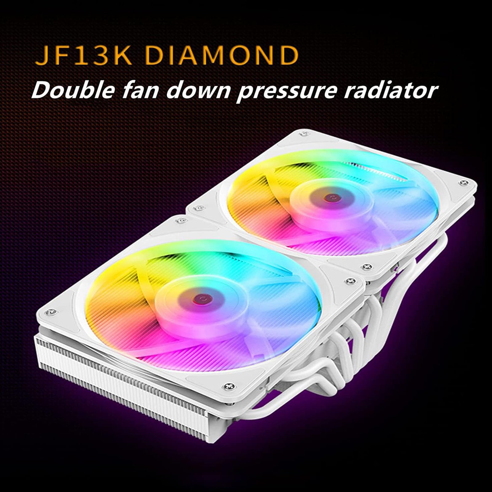 Funzionamento silenzioso Raffreddamento CPU top-down JF13K 7 tubi calore Radiatore ventola con cuscinetti idraulici 2x 120 mm per raffreddamento CPU per da gioco
