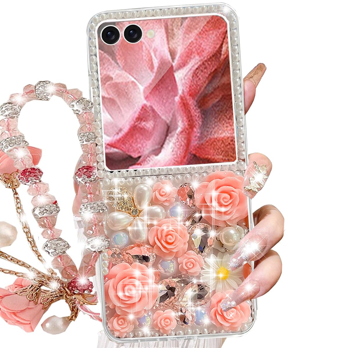 Amazon.com: Changjia for Samsung Galaxy Z Flip 7 Glitter Bling