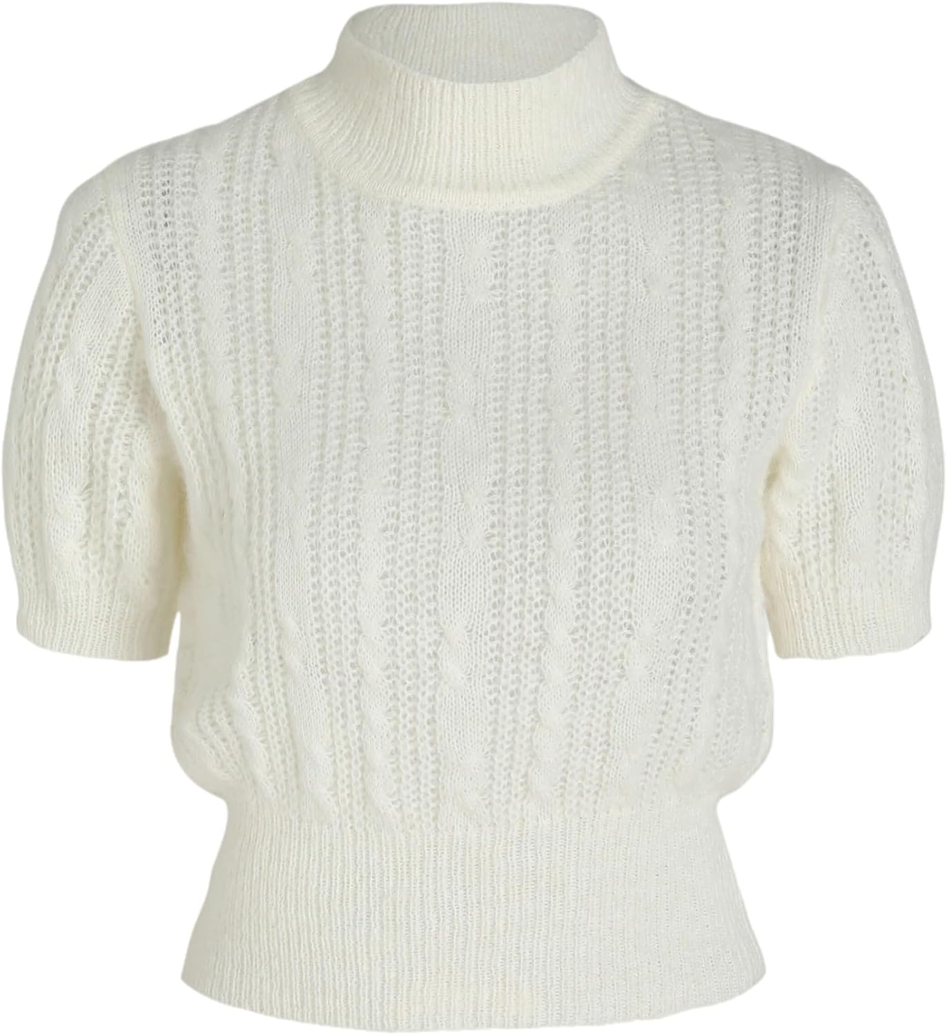 CIDER Wool-Blend Texture High Neck Sweater