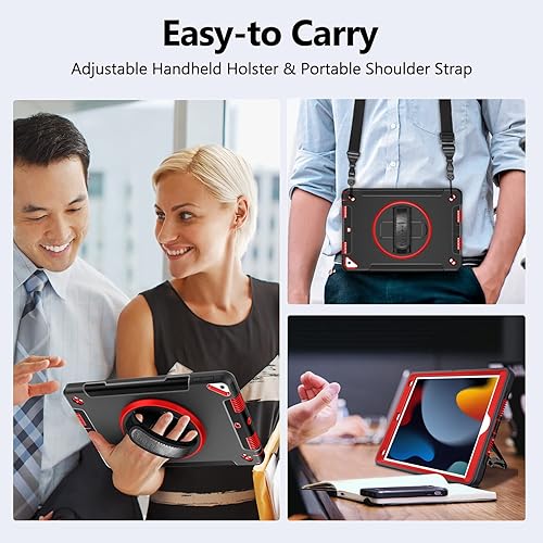 Miniatura 7 de Miesherk Funda para iPad 10.2 9 generación 2021 cubierta resistente a prueba de golpes de grado militar para iPad de 10.2 pulgadas 2021 - Soporte