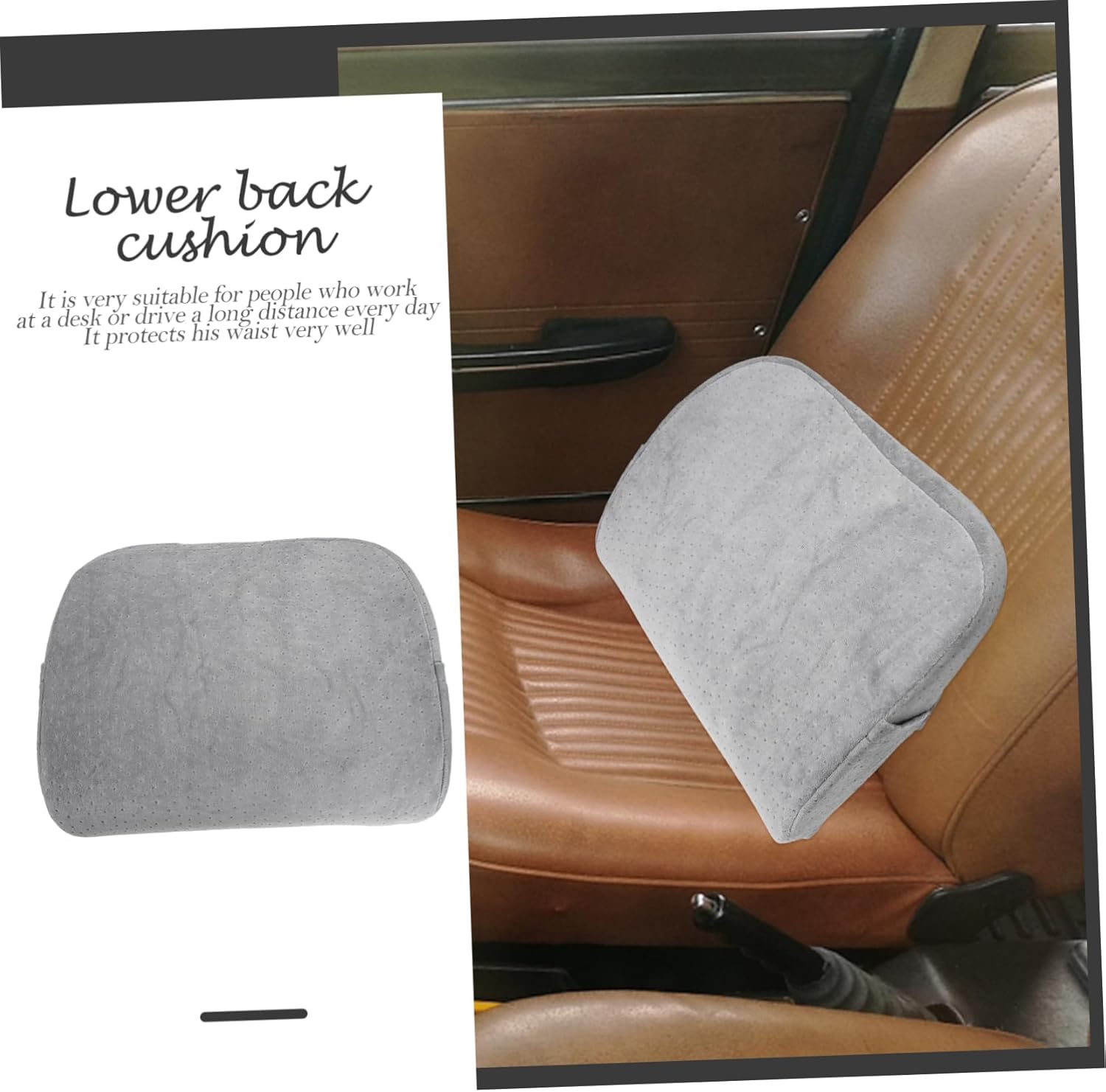 Memory Foam Pillow Car Back Lumbar Support Office Chair Pillow for Neck Pain Relief Fit Soft Breathable