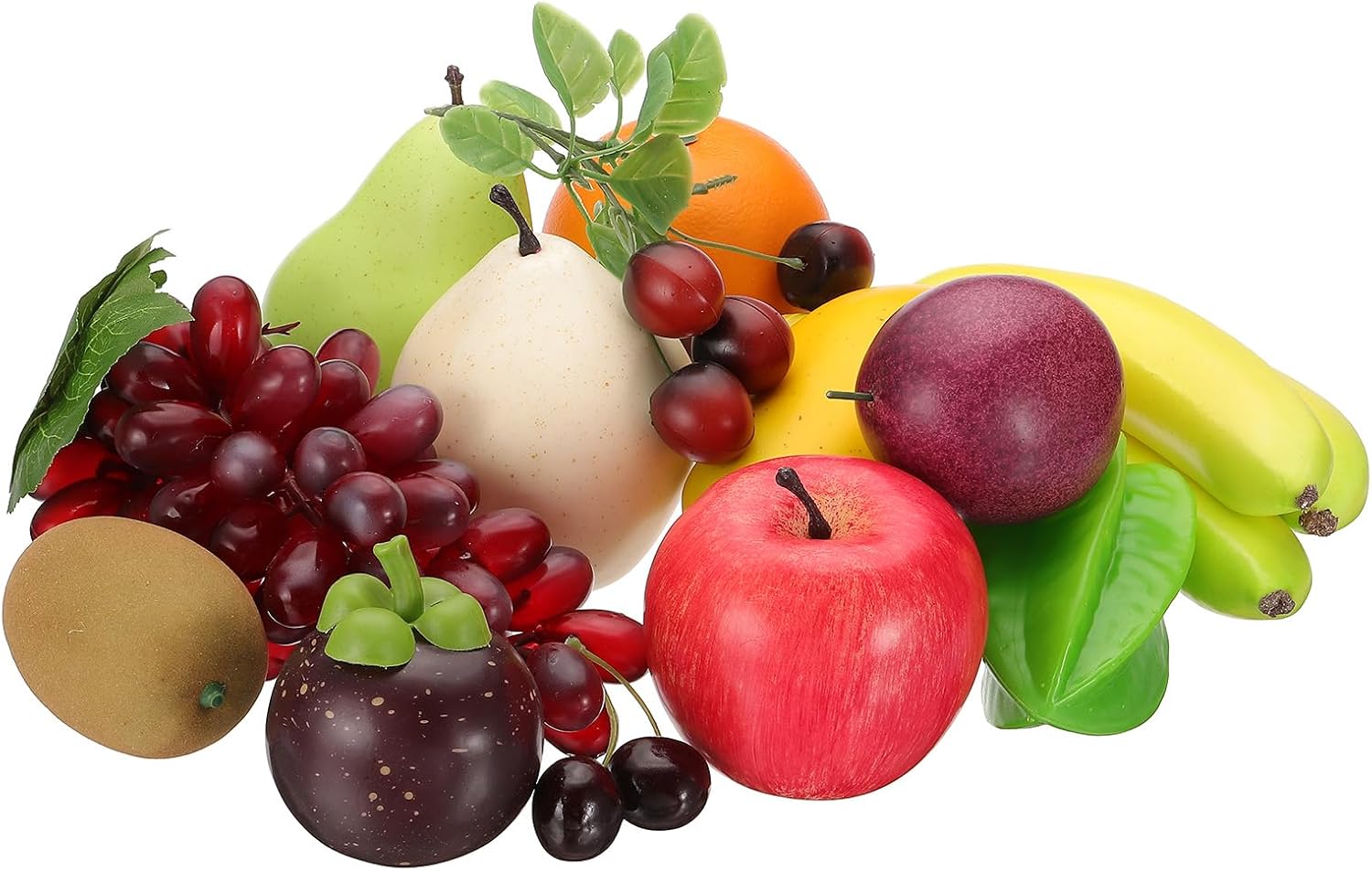 PATIKIL 14 Pcs Artificial Fruits, Simulation Foam Fake Mixture Fruits Pack Lifelike Realistic Faux Fake Fruit Model for Home Kitchen Party Decoration, Photography Props