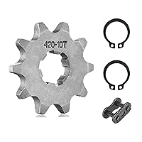 Vista 1 de Piñón de cadena 420 10T piñón delantero de 0.669 in compatible con 50cc 70cc 90cc 110cc 125cc 140cc15cc 160cc Lifan Loncin Dirt Bike, ATV, Go Kart