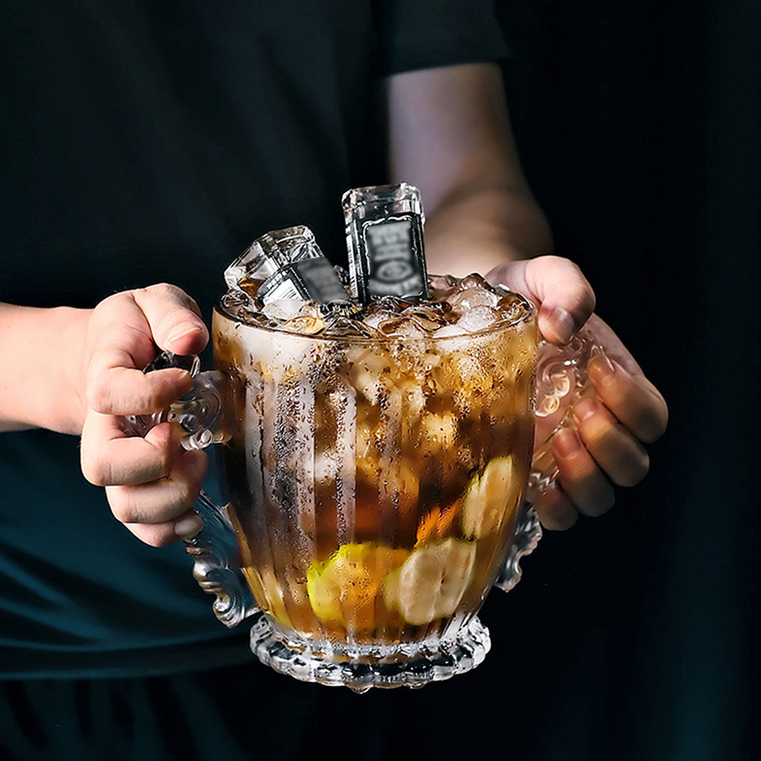 Transparante ijsemmer met handvat Acryl ijsemmer voor fles Cocktailparty's Thuis Bar Champagne Bier Wijn