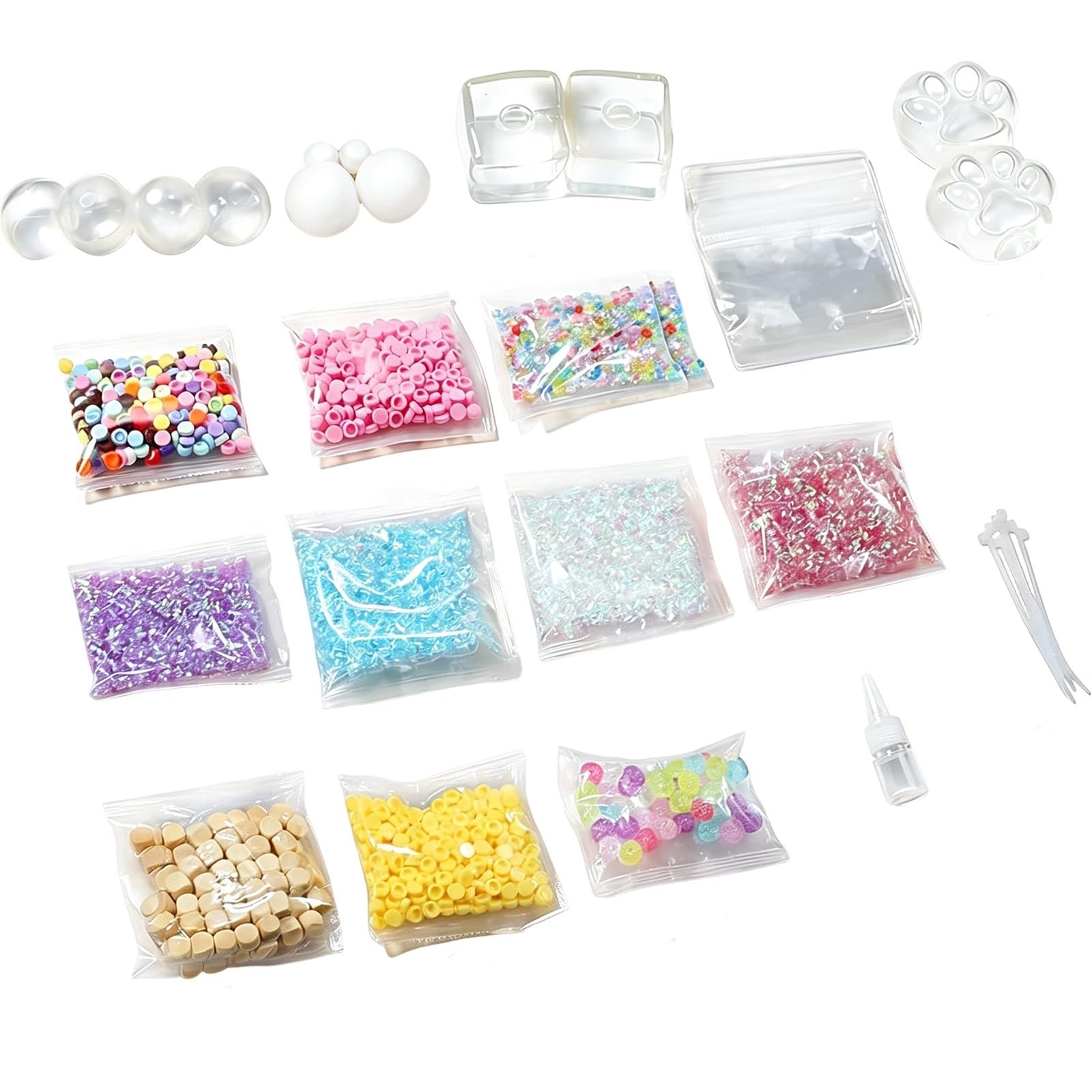 Squishy Making Kit,Diy Empty Stress Ball Skins,Diy Custom Squish-y Maker Set With 6-Color Filling Beads And Tools For Sensory Crafting,Desk Office Stress Relief Ornament (G)
