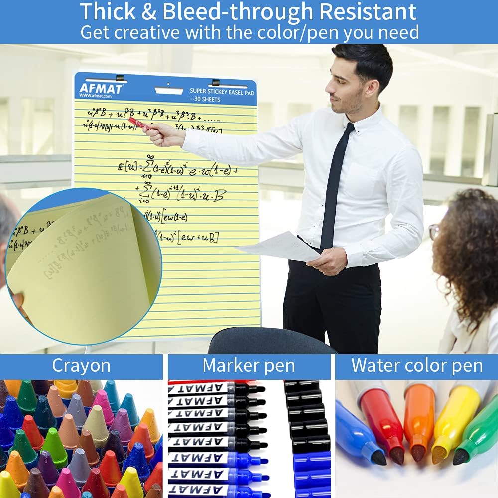 Sticky Easel Pad, Ruled Anchor Chart Paper, 25 x 30 Inches Large Self-Adhesive Flip Chart Paper for Teachers/Classroom Easel/Office, Soft Yellow Page with Lines, 30 Sheets/Pad, 4Pads : Arts, Crafts & Sewing