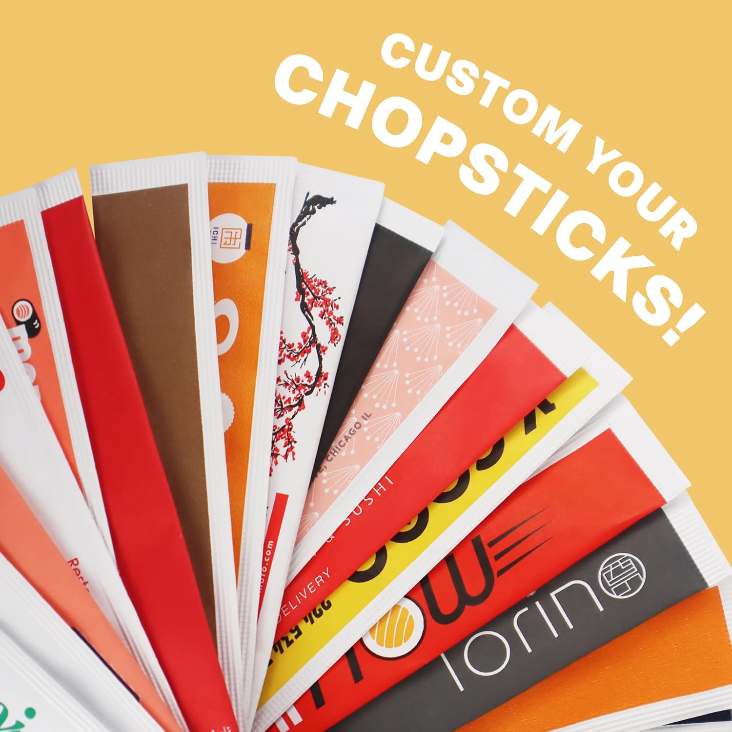 Personalized Custom Disposable Chopsticks for Restaurant (Pinewood, 9.45" (Pack of 4000))