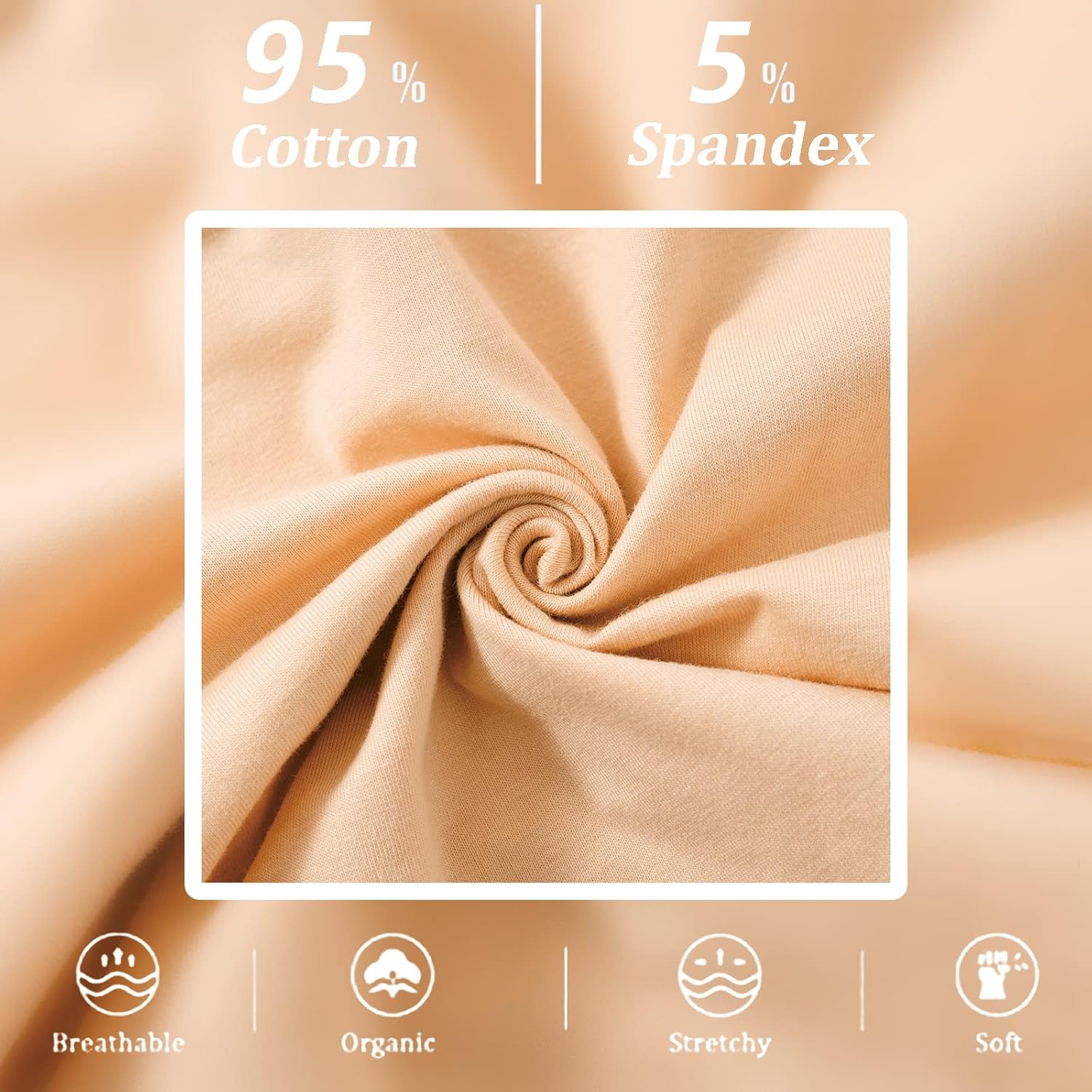 Womens Underwear Cotton Tummy Control High Waisted Underwear Soft Breathable Full Coverage Panties Multipack - Image 9