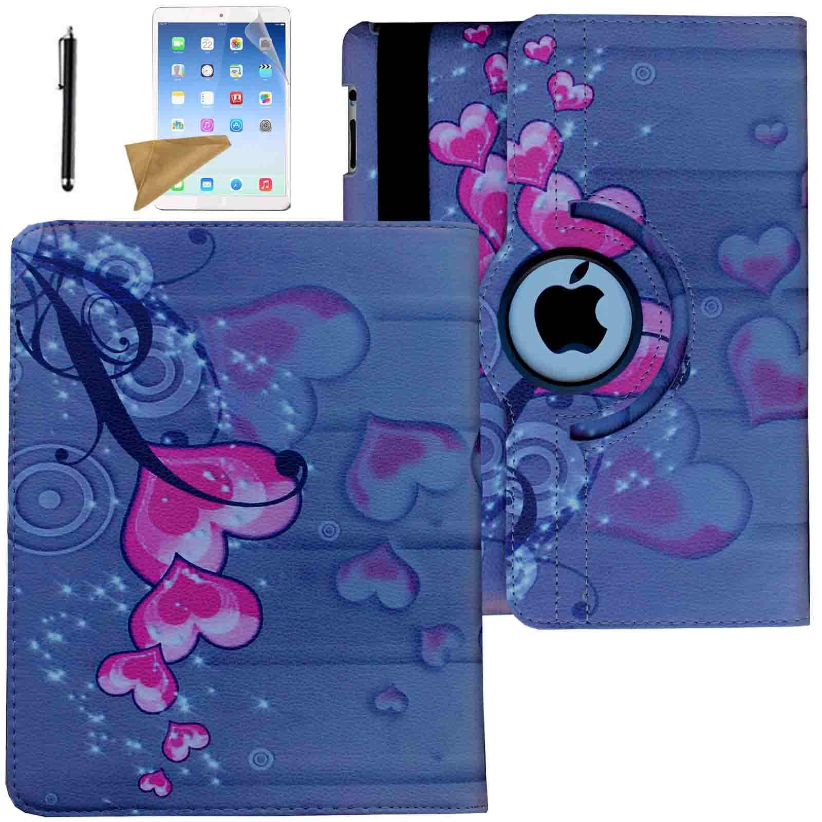 iPad 2 /iPad 3/ iPad 4 Case, Lingsor 360 Degree Rotating Stand Magnetic Smart Leather cover With Auto Sleep Wake For iPad 2/3/4 - A1395 A1396 A1397 A1403 A1416 A1430 A1458 A1459 A1460, Pink Heart