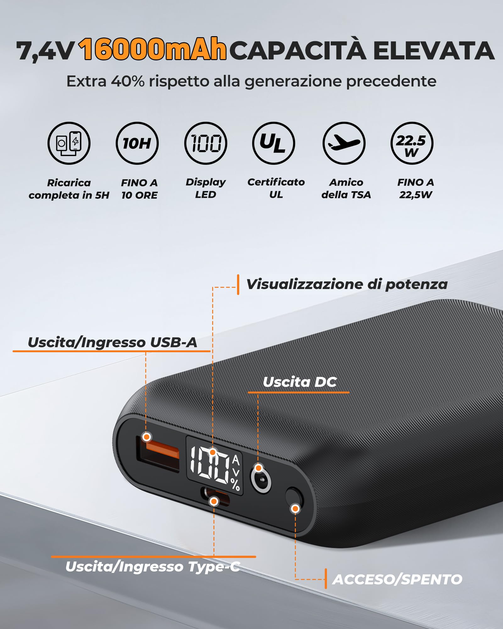 Topdot Gilet Riscaldato Uomo, Giubbotto Riscaldata con Batteria 16000mAh | 8 Zone di Riscaldamento, Gilet Termico Elettrico 3 Temperature, Giacca Riscaldata Invernale per Sciare All'aperto Moto Pesca