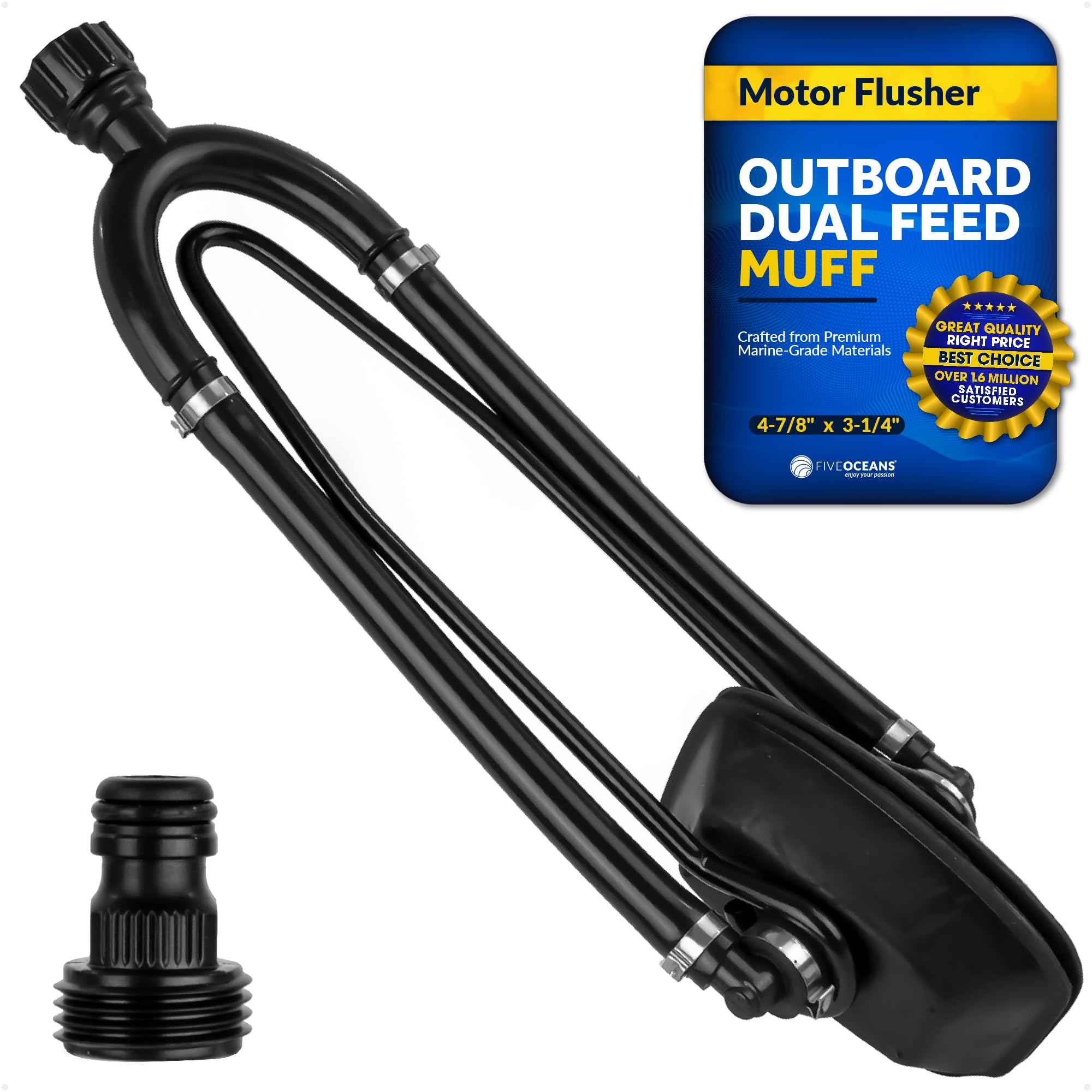 (Dual Flow Rectangular) - Universal Outboard Motor Flusher, Rectangular, Round and Dual Flow Rectangular