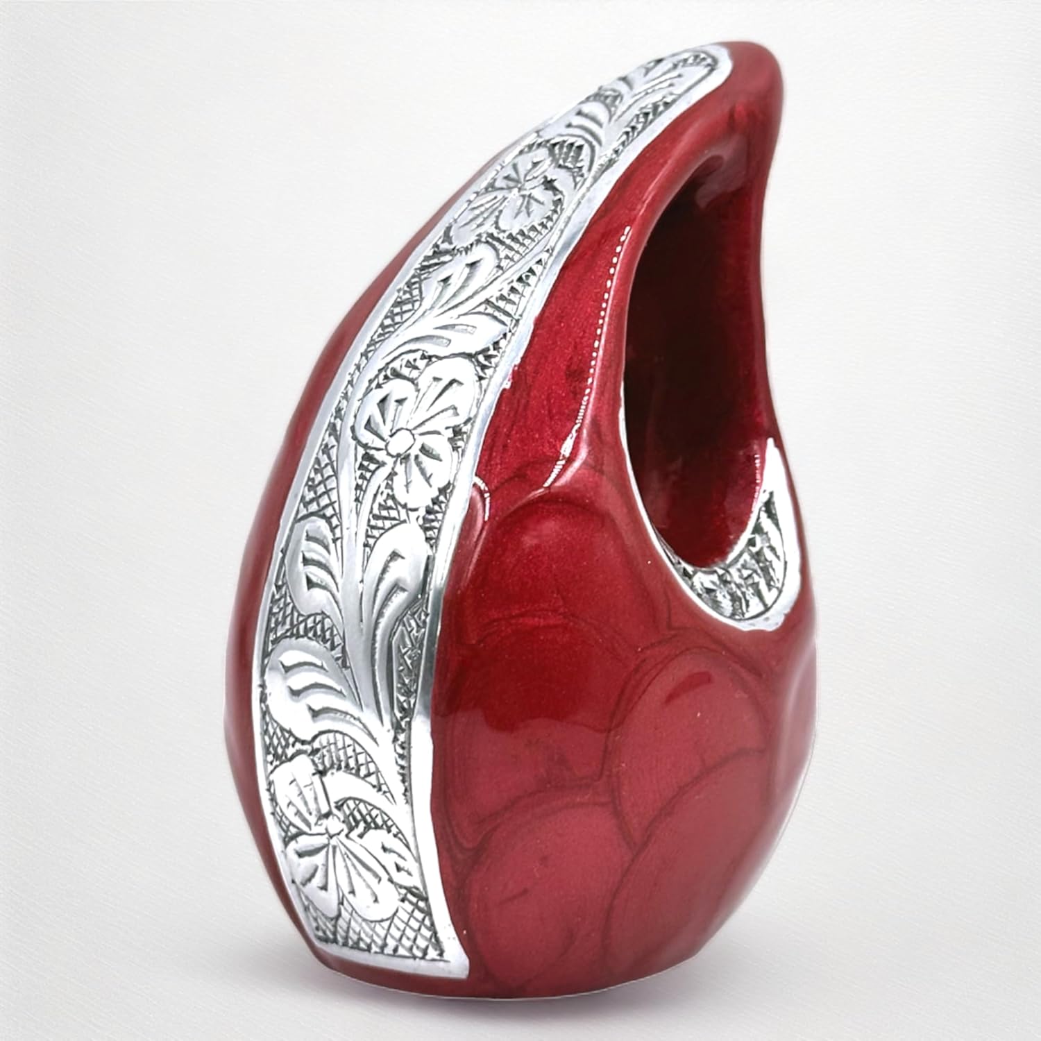 Red Keepsake Urn - Miniature Red Teardrop Urn - Mini Red Urn - Small Red Urn - Tiny Red Urn - Unique Red Keepsake - Red Mini Urns