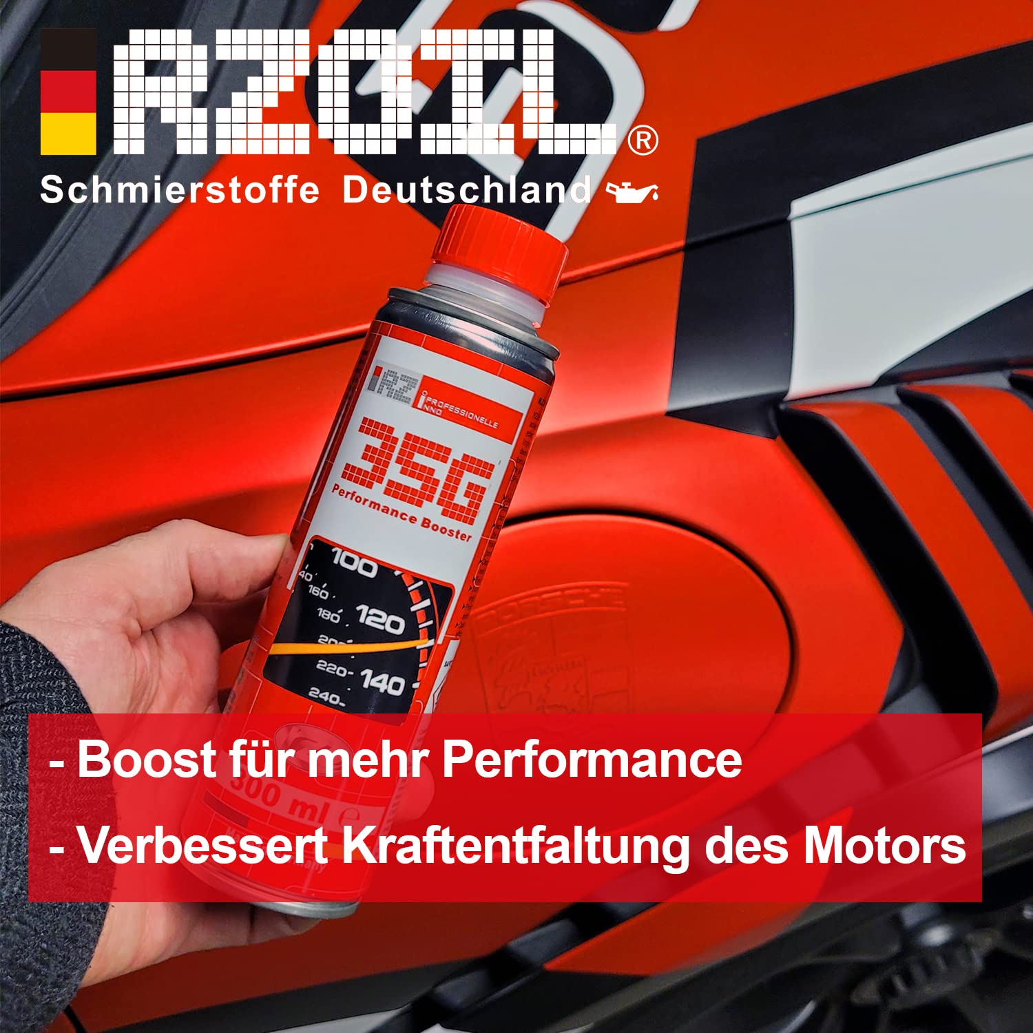 6X RZ35G Performance Booster | Oktanzahlverbesserer | Benzin Additiv | Frei von Metallen | LSPI geeignet | Verschleißschutz & Reinigung | 300 ml Dose