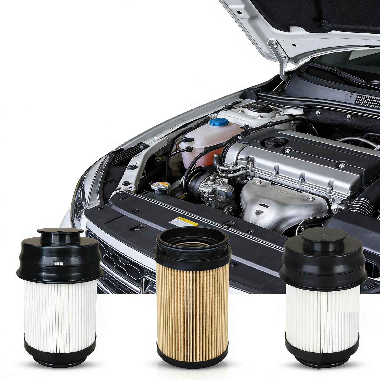 ordinarYone Paquete de 3 tamices de petrodiesel y aceite de alta eficiencia con mejor tamizado para prolongar la vida útil del motor y el acuerdo