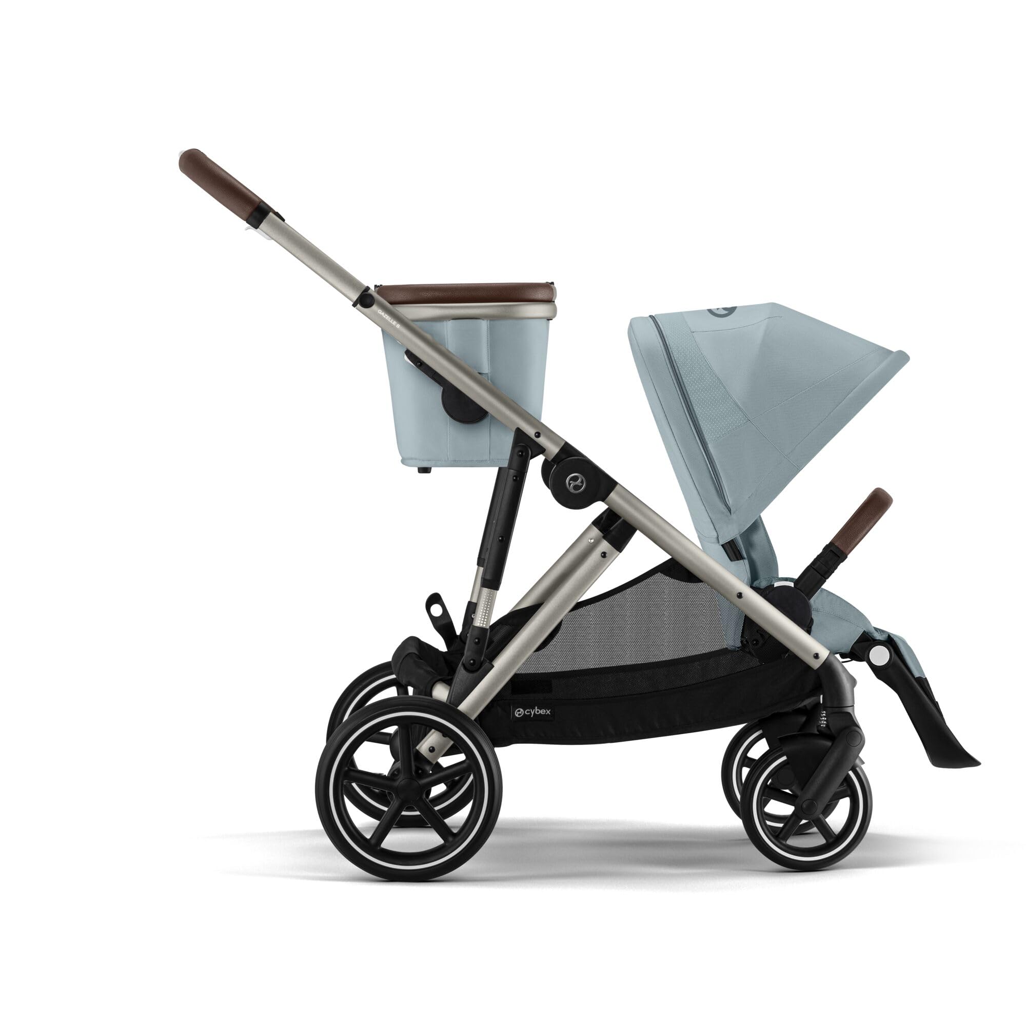 CYBEX Passeggino Gold GAZELLE S, dalla nascita a circa 4 anni, max. 22 kg (modalità singola) / 2x 22 kg (modalità duo), sistema all-in-1 con 20+ configurazioni, Stormy Blue