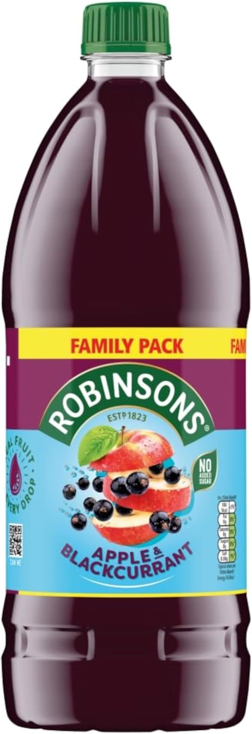 Robinsons Apple & Blackcurrant No Added Sugar Squash 2L