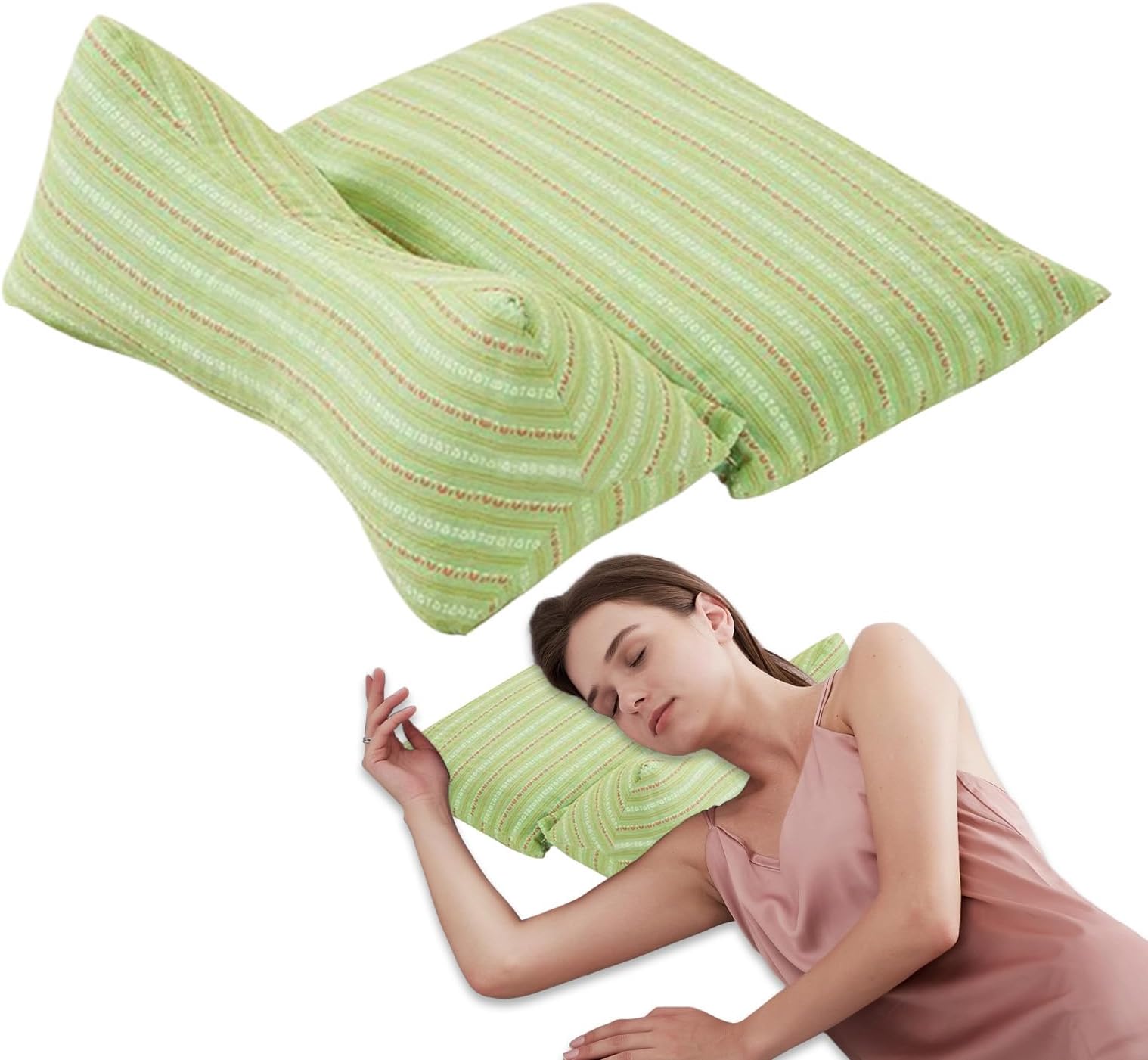 Bone Cervical Pillows, Buckwheat Cervical Pillow for Travel | Travel Accessory Breathable Cushion for Women Yoga Relaxation Sleeping Home and Transport