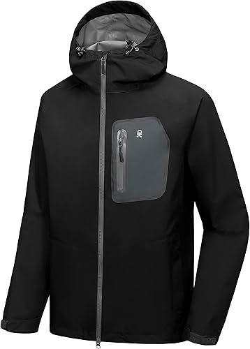 Miniatura 2 de Little Donkey Andy Men's Waterproof Rain Jacket Outdoor Lightweight Rain Shell Coat for Hiking, Golf, Travel