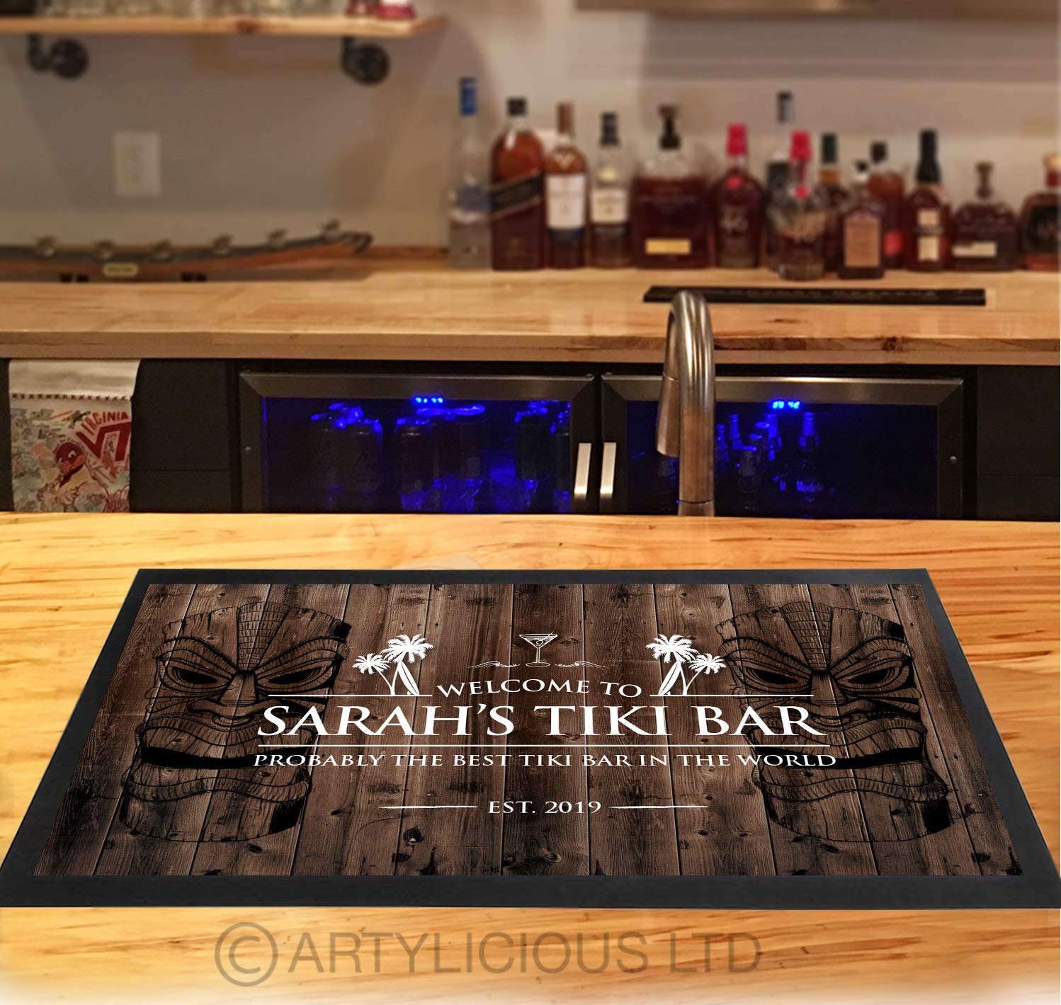 Bar Tiki Tropical Con Techo De Paja Y Taburet De Madera PNG ,dibujos