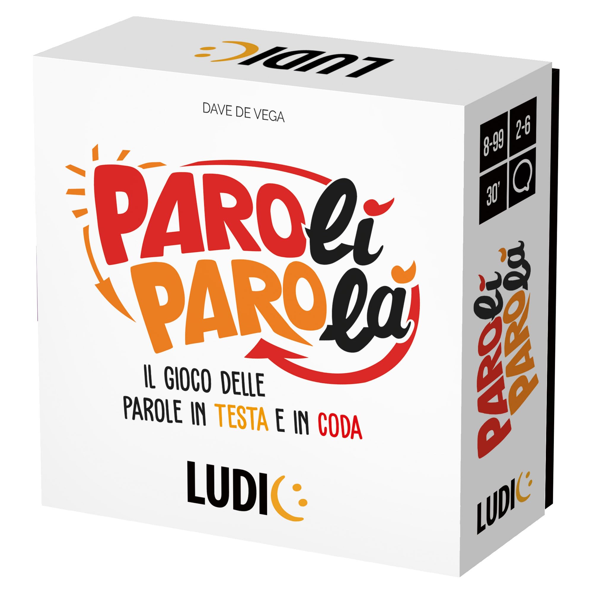 Ludic Parolì Parolà Il gioco di parole in testa e… in coda! IT59865 Gioco Di Società Per La Famiglia Per 2-​6 Giocatori Made In Italy