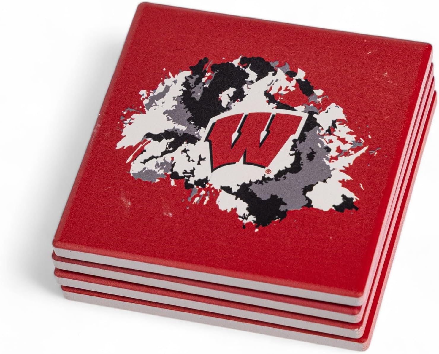 The Memory Company | Licensed NCAA 4-Pack Team Logo Ceramic Blast Coaster Set