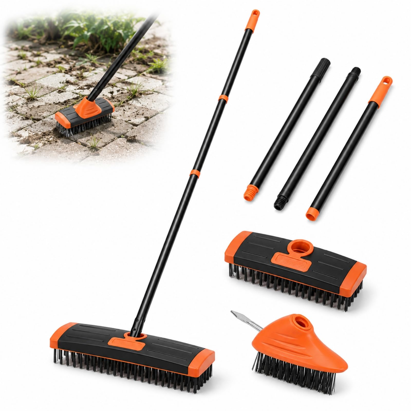 Ensemble de brosses à Mauvaises Herbes polyvalentes 3 en 1 avec Long Manche, B