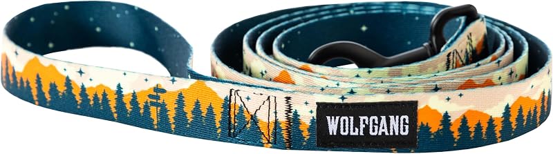 Wolfgang Heavy Duty Dog Leash, Pull-Tested to Over 800 lbs for Walking & Training, Overland Print, Large