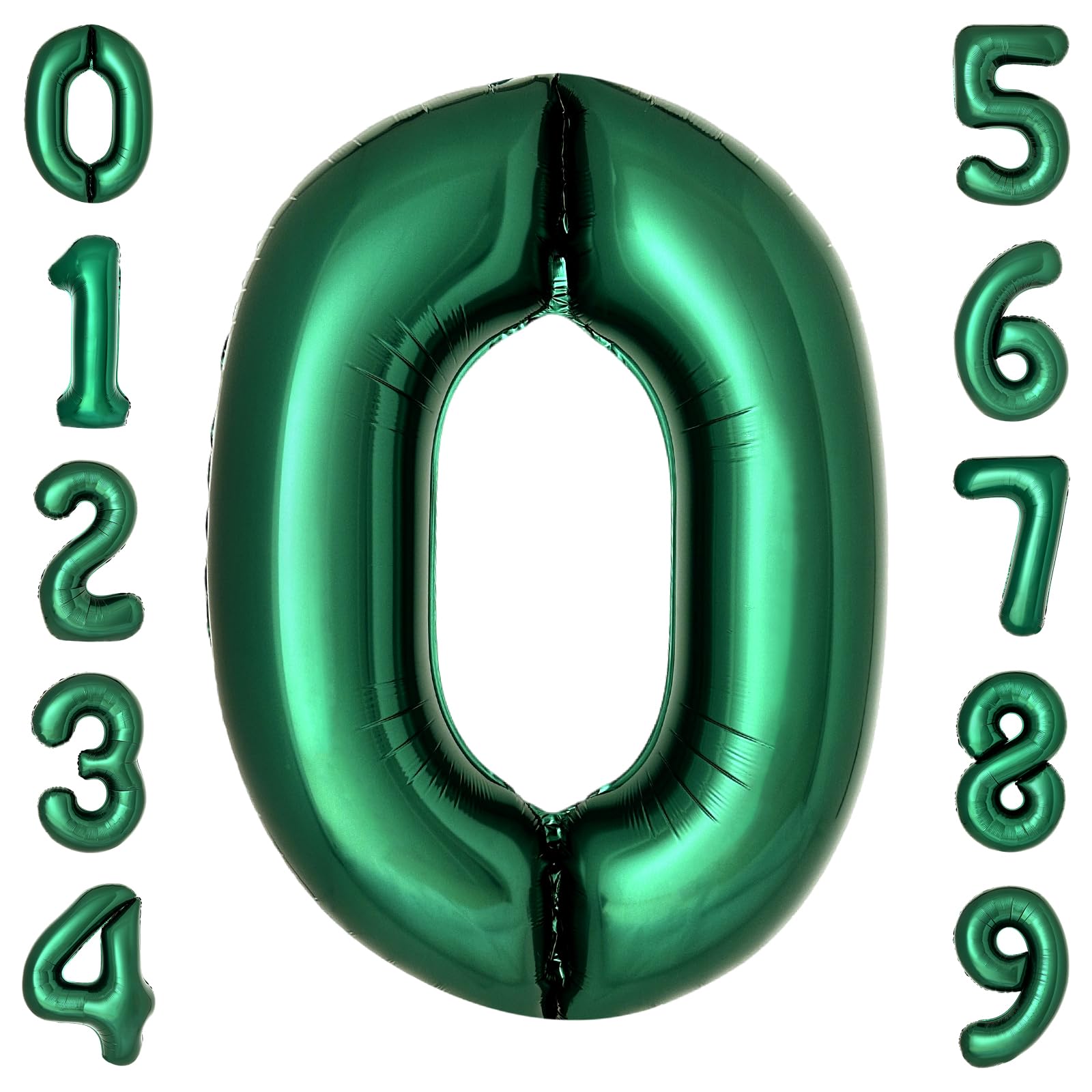 Dark Green Number 0 Balloons Large Emerald Green Number Balloons 40 Inch Jungle Safari Birthday Party Supplies Graduation Decorations Forest Green 0