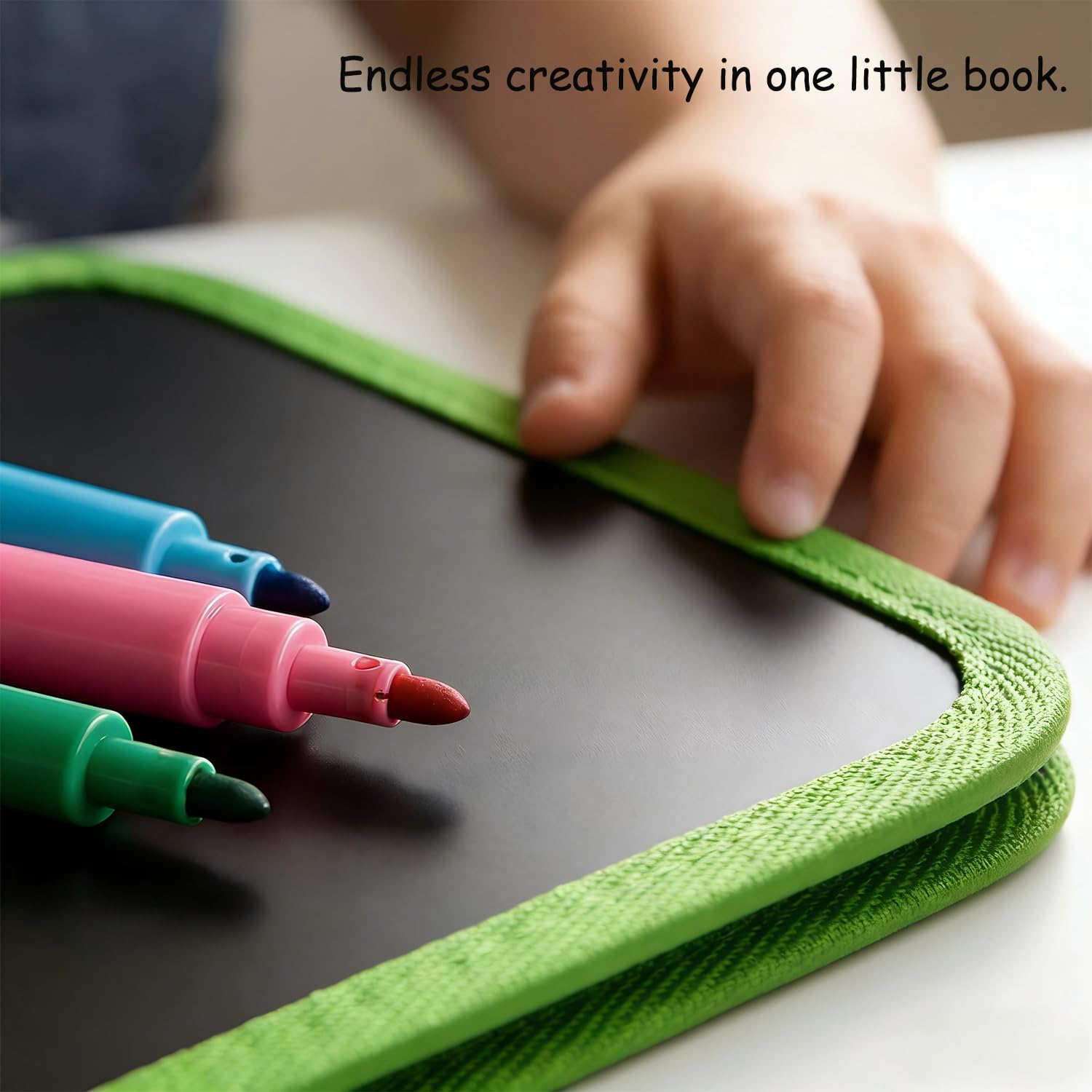 Reusable Chalkboard Scribble Book for Kids, Double-Sided Magic Doodle Board & Erasable Drawing Pad, Classroom Preschool Supplies & Creative Gift(Dinosaur)
