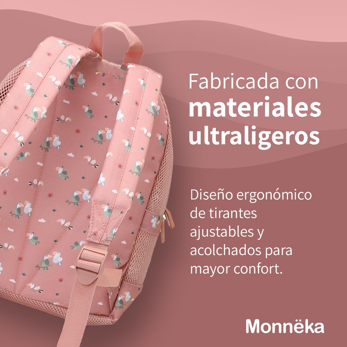 Mochila Antiarena | Ligera y transpirable | Secado rápido | Tirantes ajustables y acolchados | Ideal para toallas y juguetes de playa | toucan