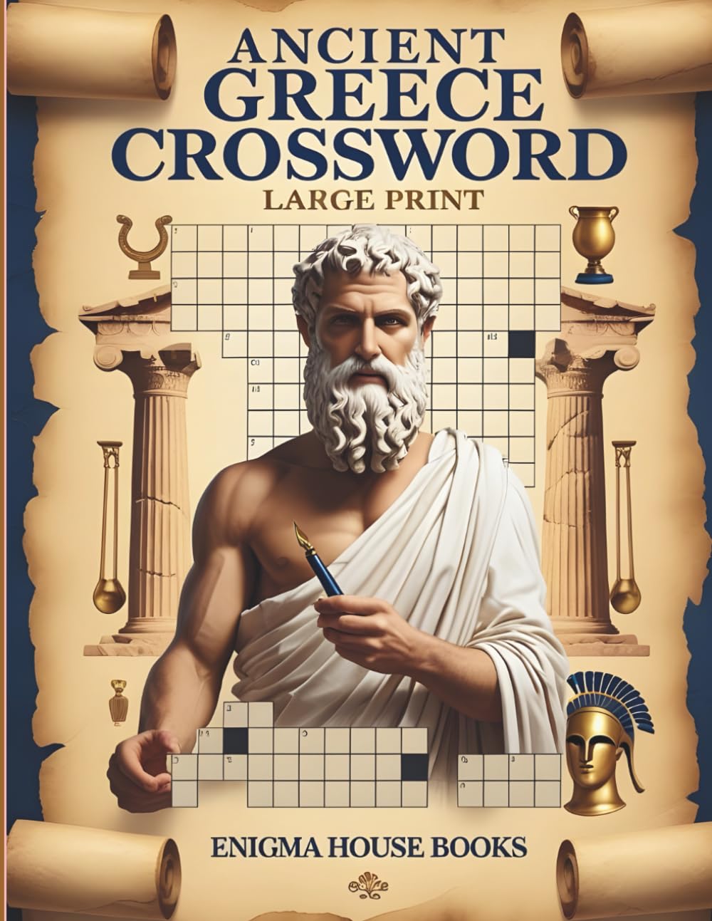 Ancient Greece Crossword: Fun and Educational Greek Mythology Crossword Activity Book for Teens, Students, and Adults, Large Print