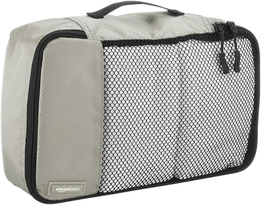  |  Basics Small Packing Travel Organizer Cubes Set, Gray - 4-Piece Set | Packing Organizers