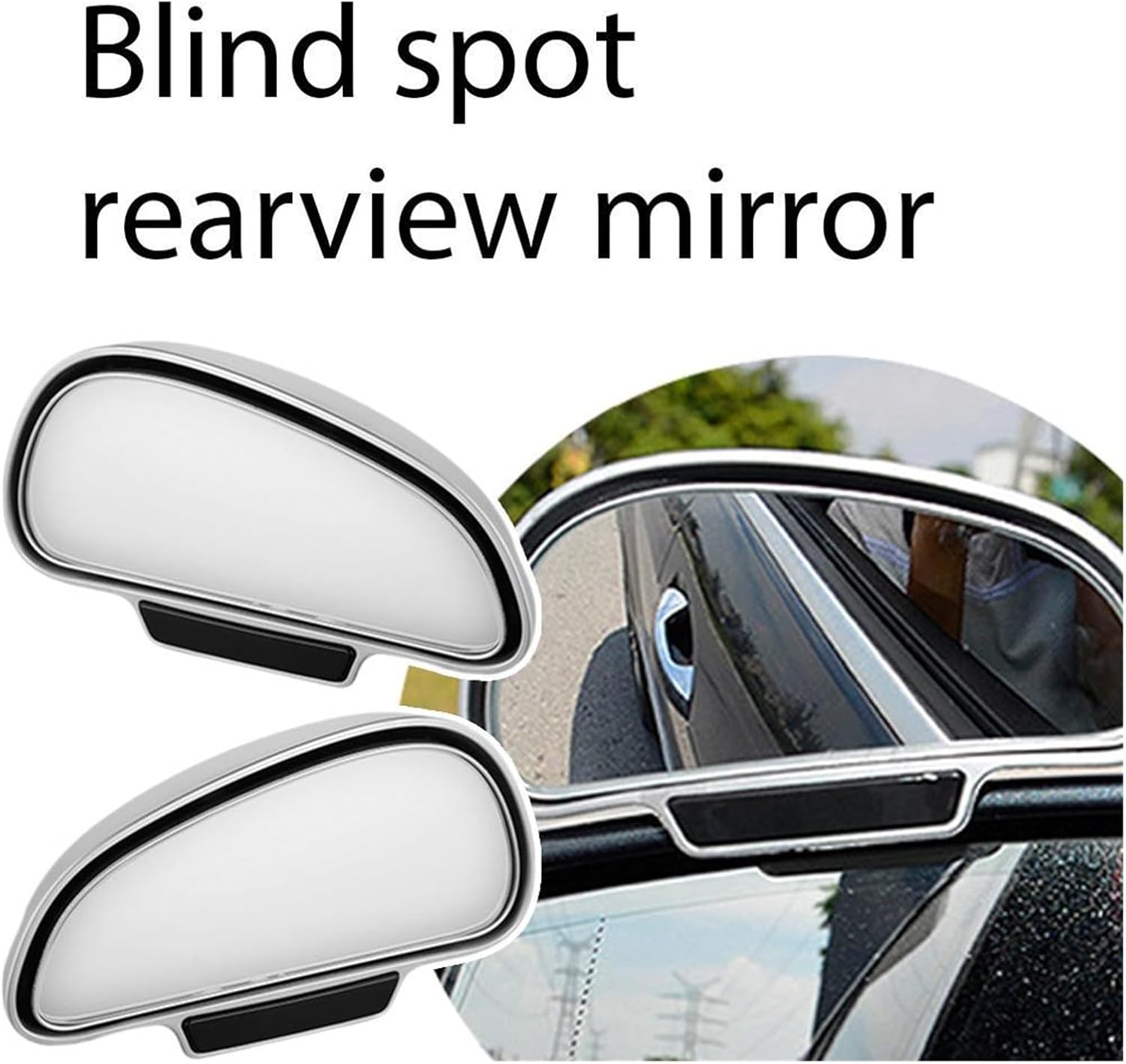 Adjustable Blind Spot Reversing Mirror - Curved Glass Wide View Rearview Auxiliary Mirror for Enhanced Parking(B)